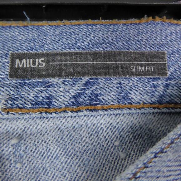 Dondup Jeans Mens SZ 34/29 Mius Slim Fit Tapered Leg Distressed Grunge Casual - Picture 13 of 16